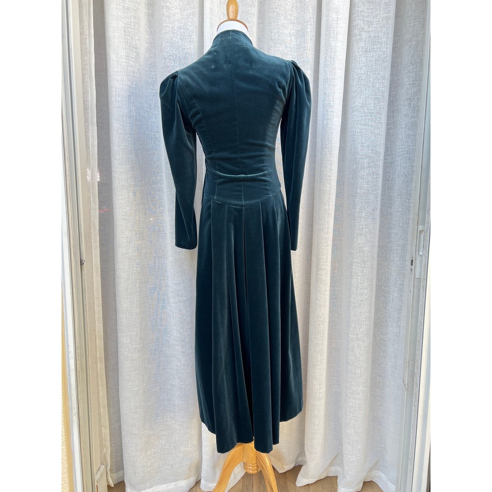 Vintage Laura Ashley Victorian Style Velvet long sleeve Dress - Picture 4 of 10